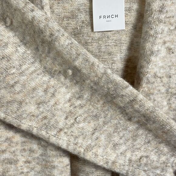 Frnch Paris Long pocketed open cardigan Mocha Mousse shacket S/M oversized NWT - Picture 7 of 10